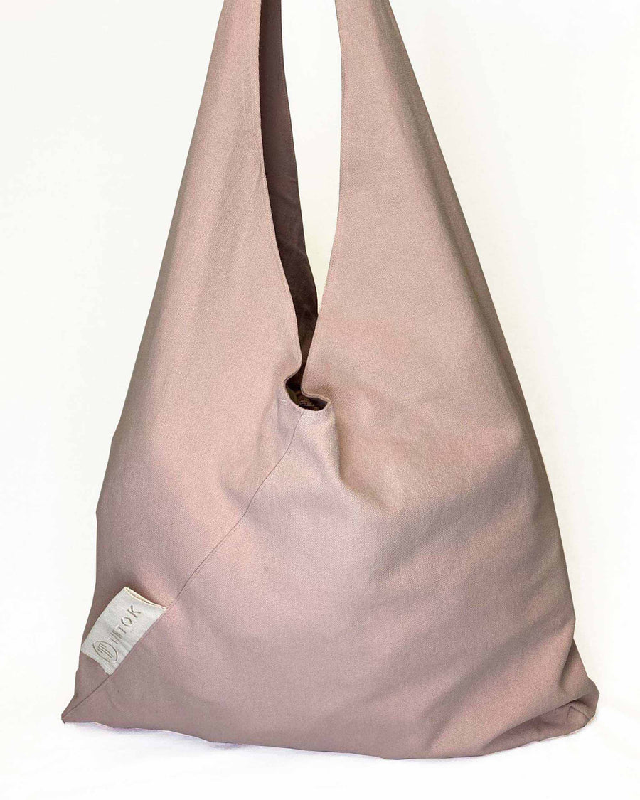 Tira Oversized Triangle Canvas Bag - Rose