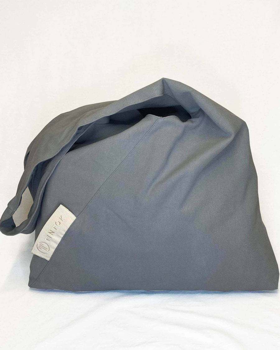 Tira Oversized Triangle Canvas Bag - Grey